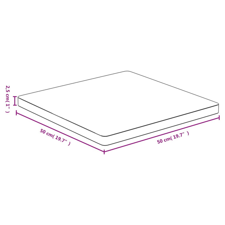 bordplade 50x50x2,5 cm bambus