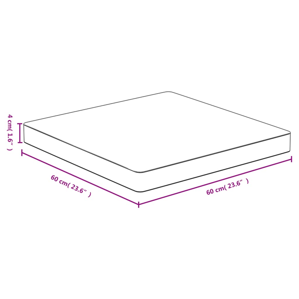 bordplade 60x60x4 cm bambus