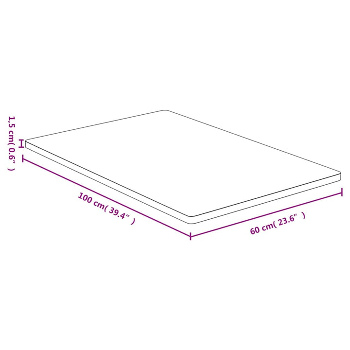 bordplade 60x100x1,5 cm bambus