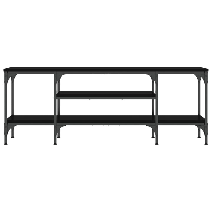 tv-bord 121x35x45 cm konstrueret træ og jern sort
