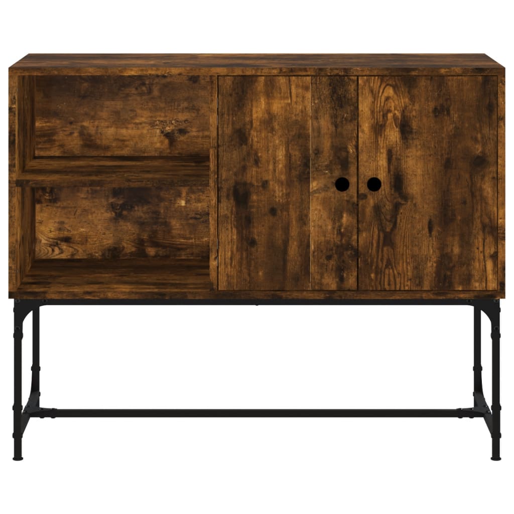 skænk 100x40x79,5 cm konstrueret træ røget egetræsfarve