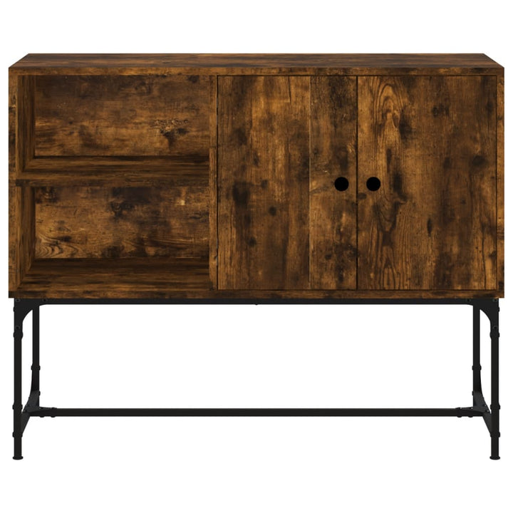 skænk 100x40x79,5 cm konstrueret træ røget egetræsfarve