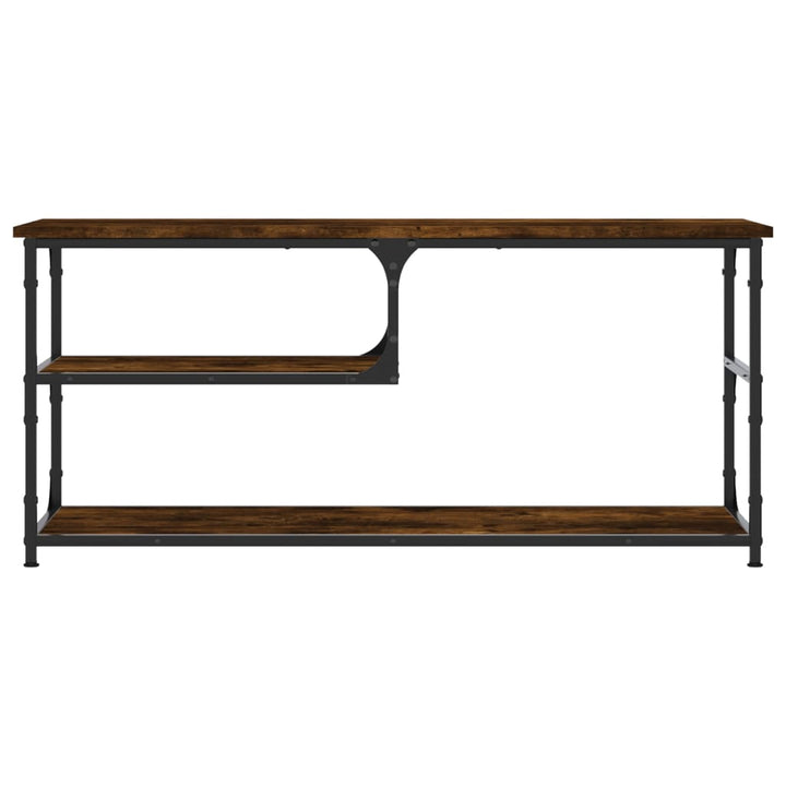 tv-bord 103x38x46,5 cm konstrueret træ og stål røget eg