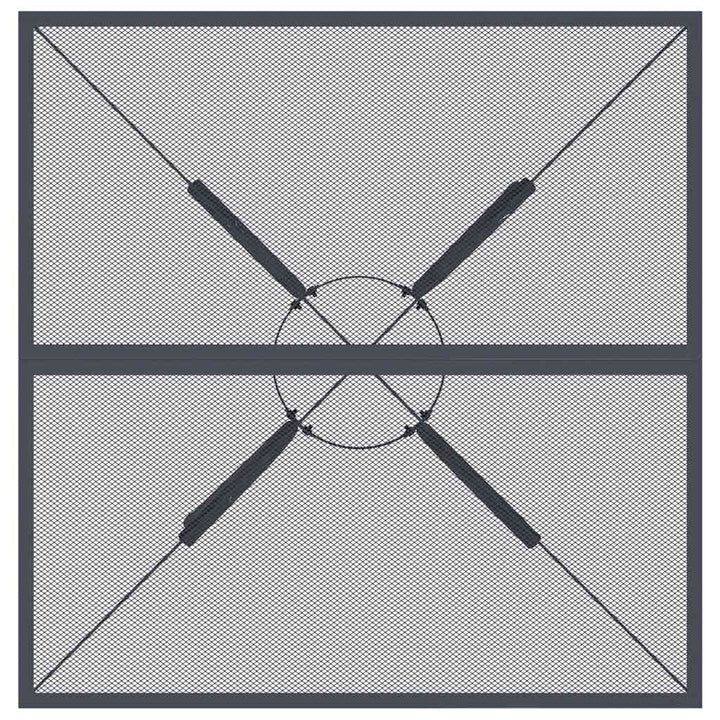 havebord 80x80x72,5 cm stål og meshstof antracitgrå