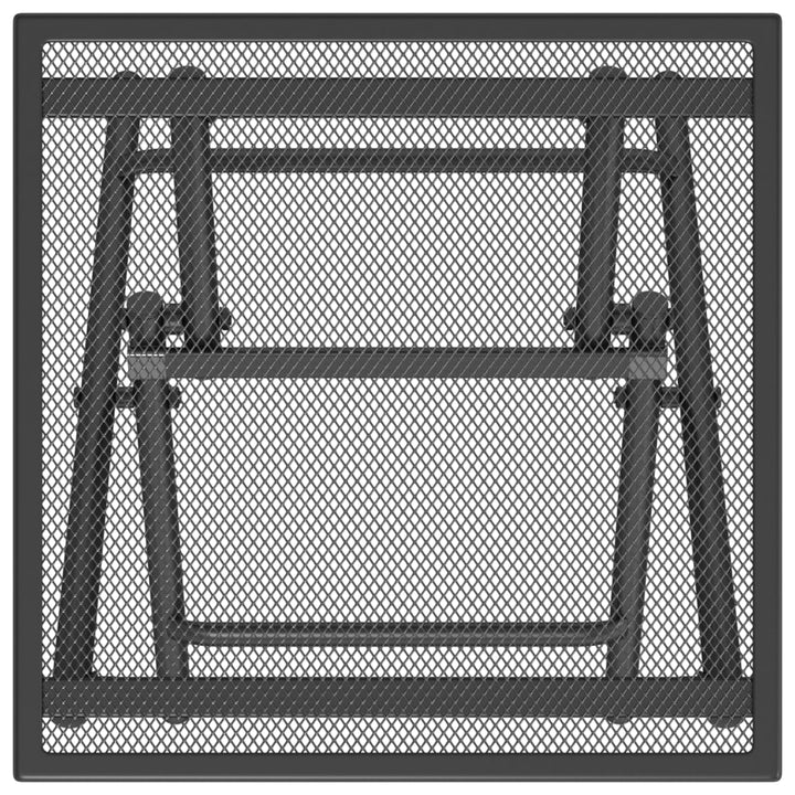 foldbart havebord 38x38x38 cm stål og meshstof antracitgrå