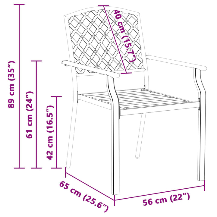 Have Stol 4 pcs Antracit 56 x 65 x 89 cm Stål