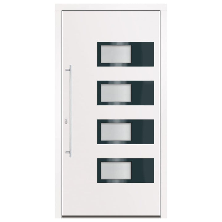 hoveddør 100x200 cm aluminium og PVC hvid