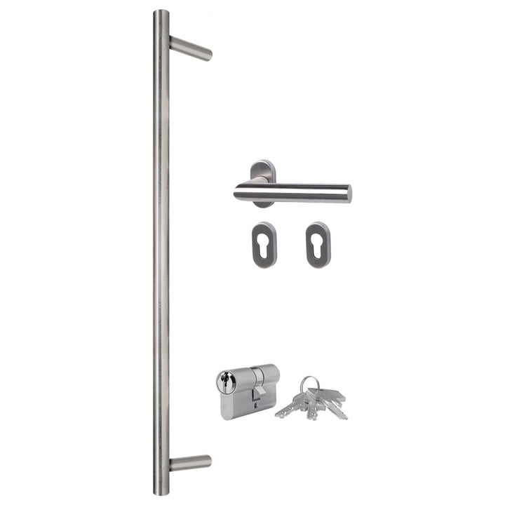 hoveddør 100x210 cm aluminium og PVC antracitgrå