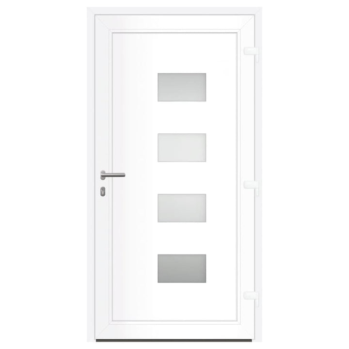 hoveddør 110x210 cm aluminium og PVC antracitgrå