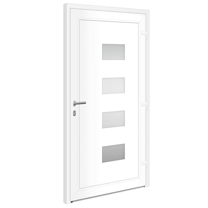hoveddør 110x210 cm aluminium og PVC antracitgrå