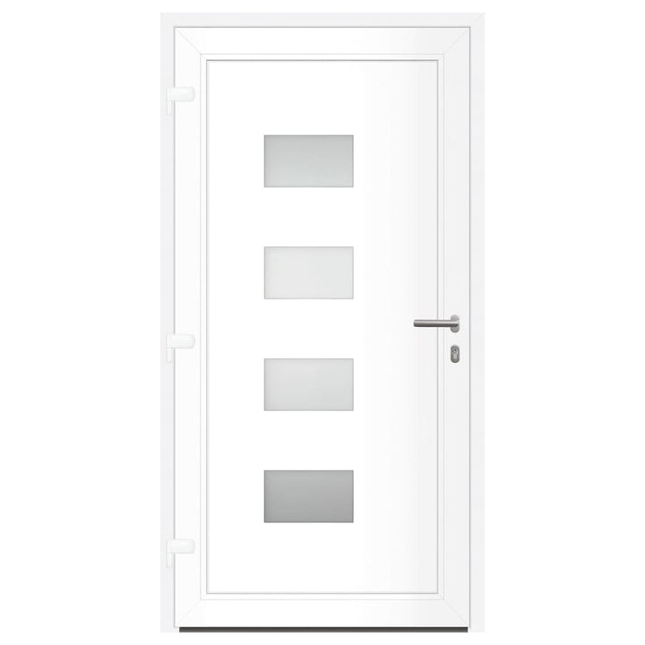 hoveddør 110x210 cm aluminium og PVC antracitgrå