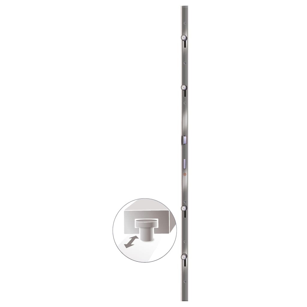 hoveddør 98x200 cm PVC hvid