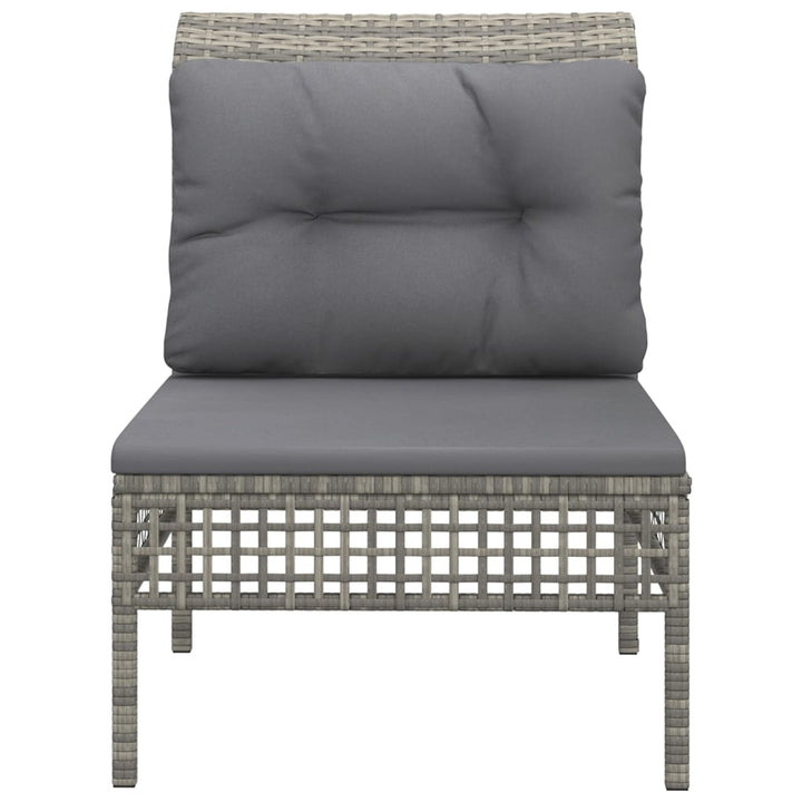 midtermodul til havesofa med hynde polyrattan grå