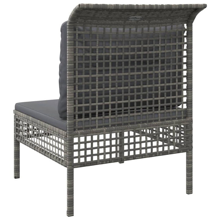 midtermodul til havesofa med hynde polyrattan grå