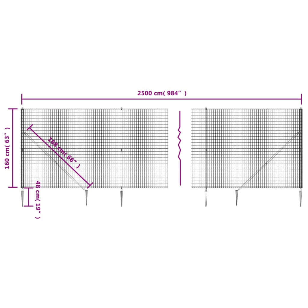 trådhegn med jordspyd 1,6x25 m grøn