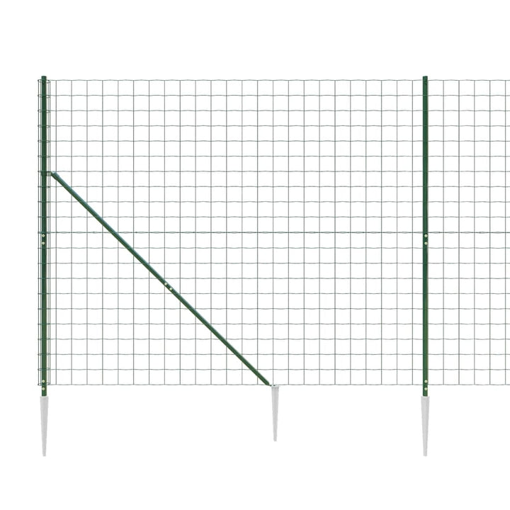 trådhegn med jordspyd 1,6x10 m grøn