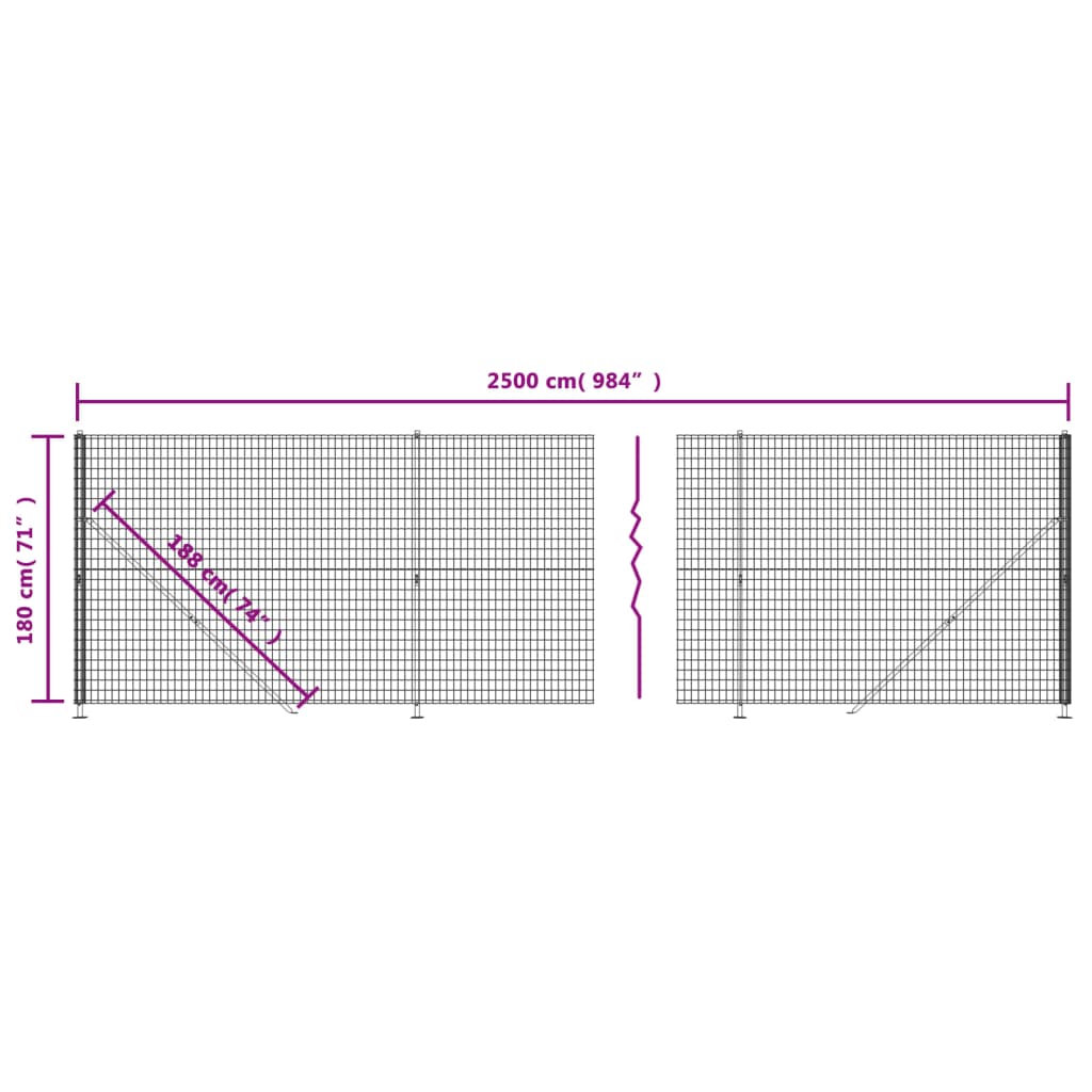 trådhegn med flange 1,8x25 m grøn