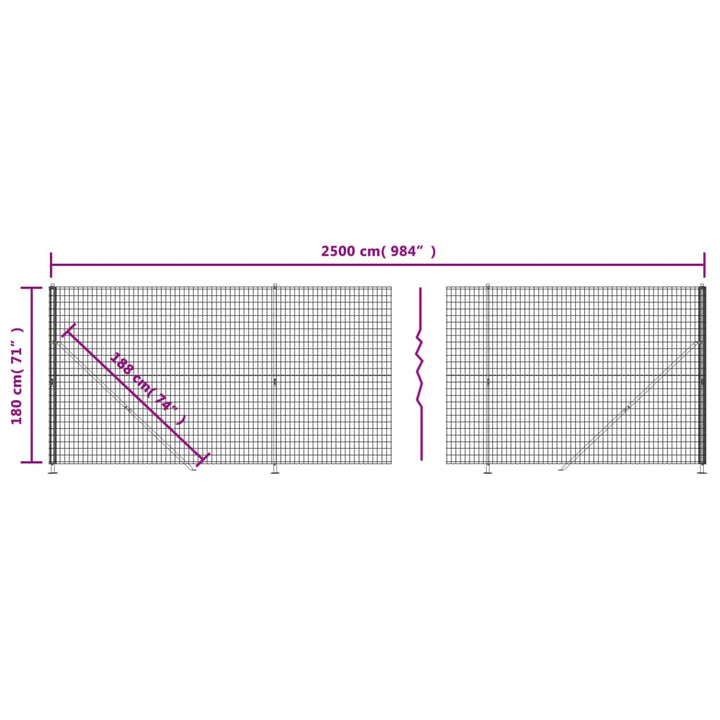 trådhegn med flange 1,8x25 m grøn