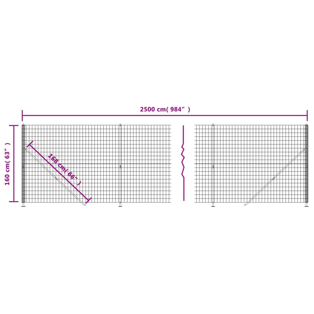 trådhegn med flange 1,6x25 m grøn