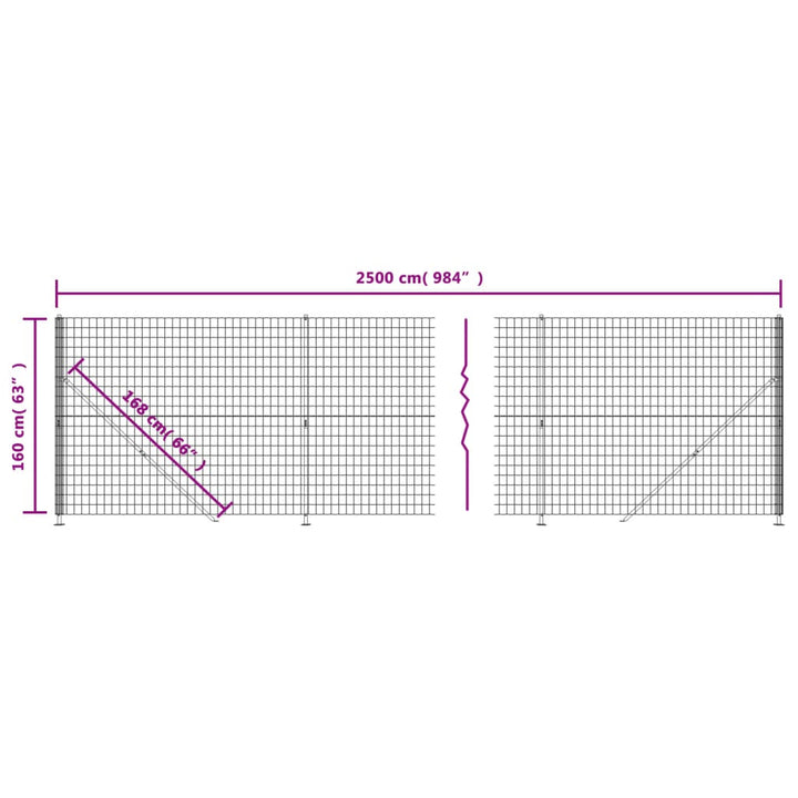 trådhegn med flange 1,6x25 m grøn