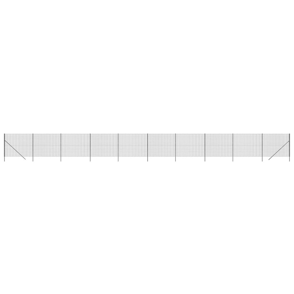 trådhegn 1,6x25 m galvaniseret stål antracitgrå