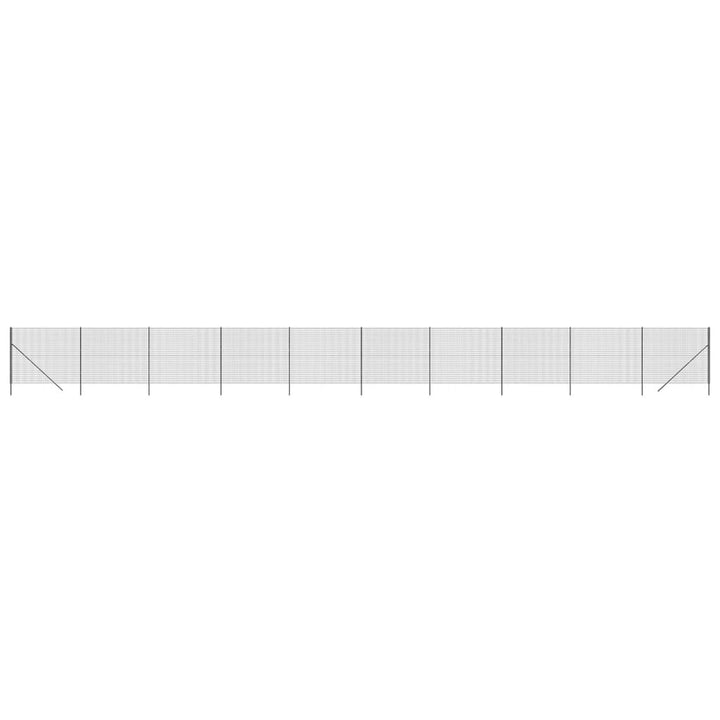 trådhegn 1,6x25 m galvaniseret stål antracitgrå