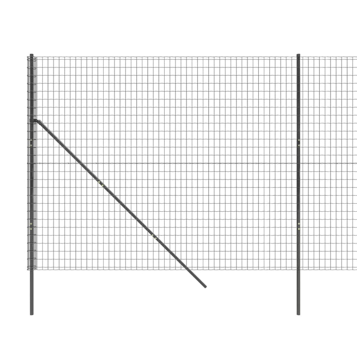 trådhegn 1,6x25 m galvaniseret stål antracitgrå