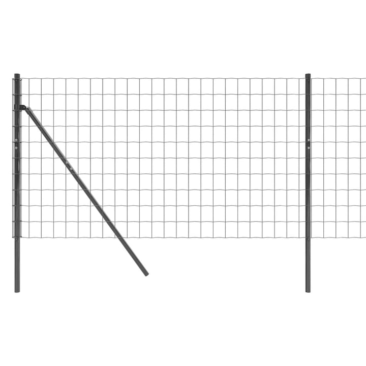 trådhegn 0,8x25 m galvaniseret stål antracitgrå