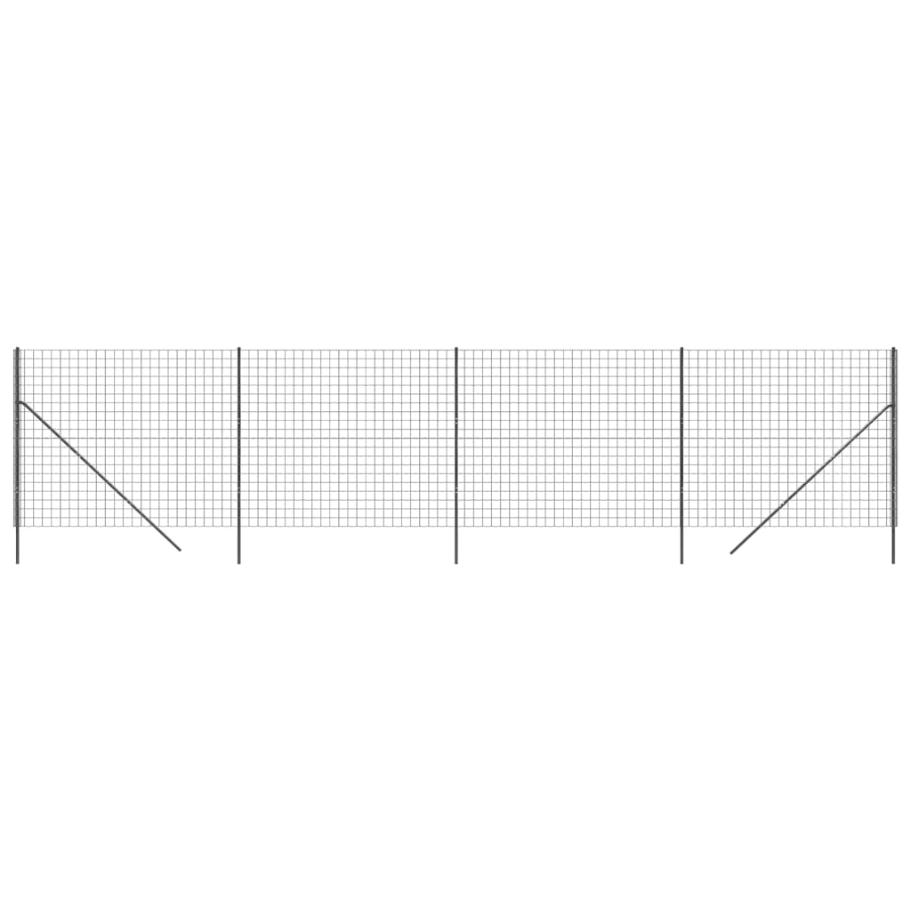 trådhegn 2x10 m galvaniseret stål antracitgrå