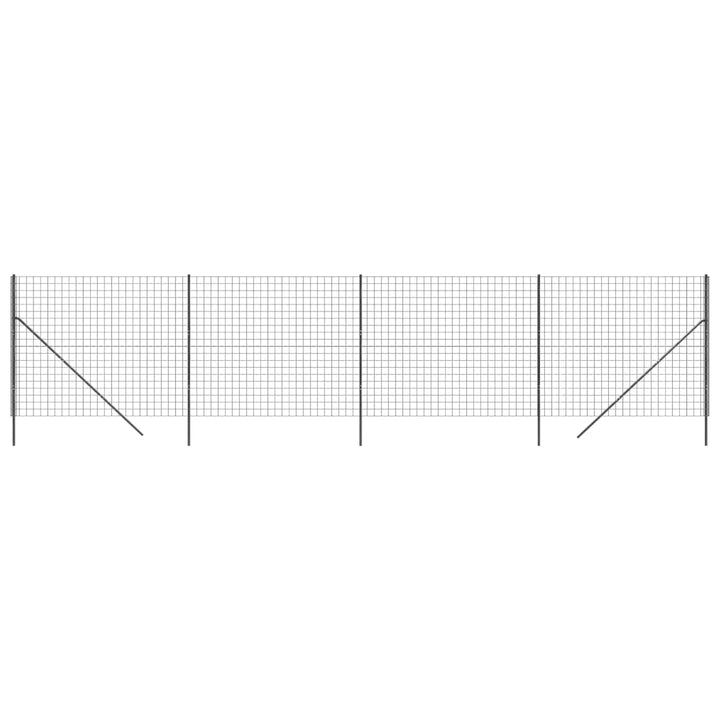 trådhegn 2x10 m galvaniseret stål antracitgrå