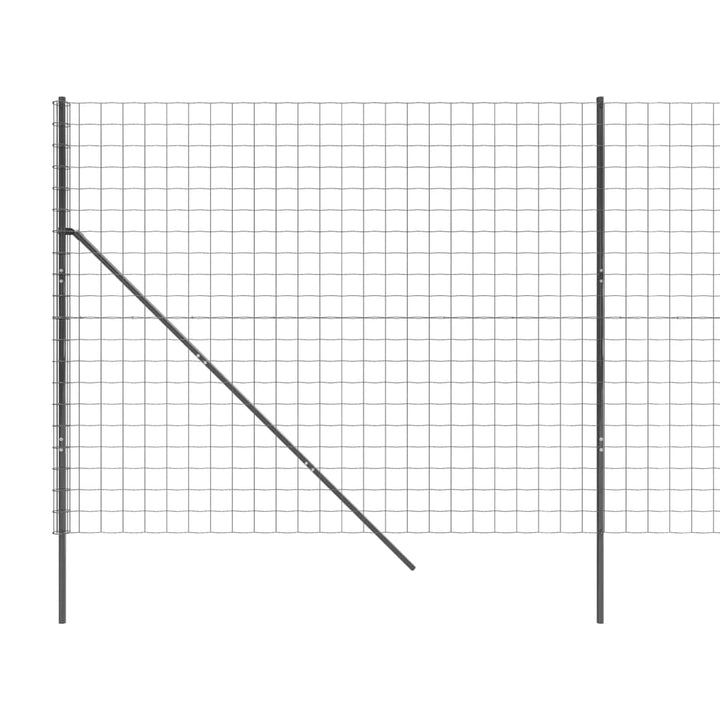 trådhegn 2x10 m galvaniseret stål antracitgrå