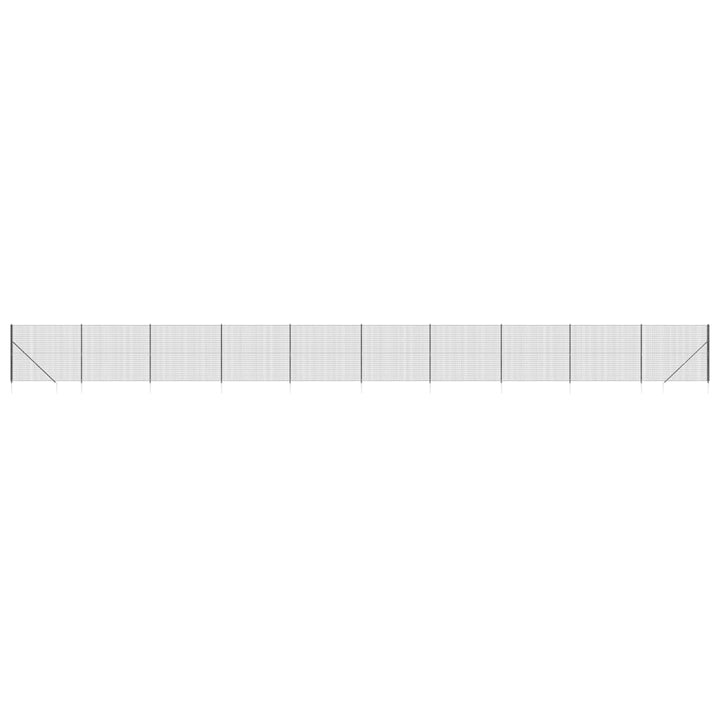 trådhegn med jordspyd 1,8x25 m antracitgrå