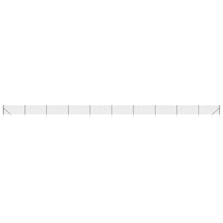 trådhegn med jordspyd 1,1x25 m antracitgrå