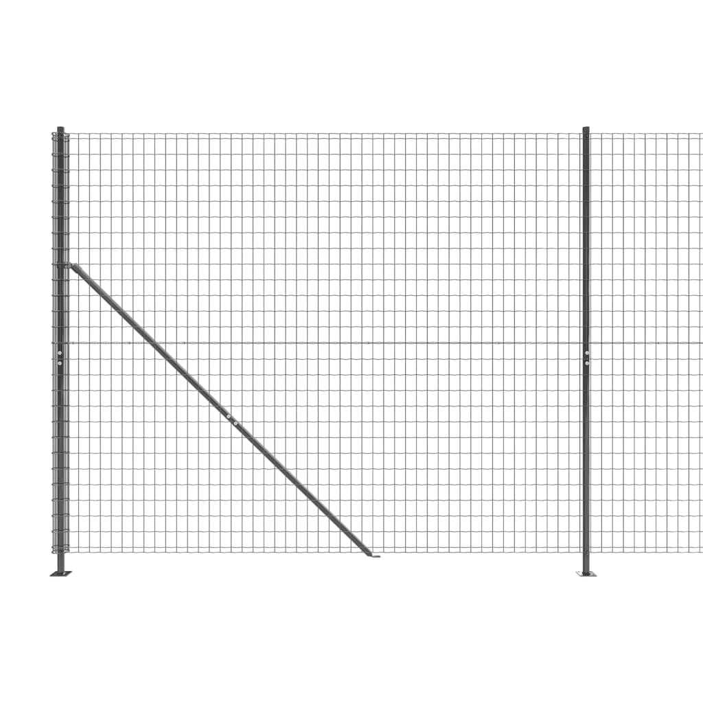 trådhegn med flange 1,6x10 m antracitgrå