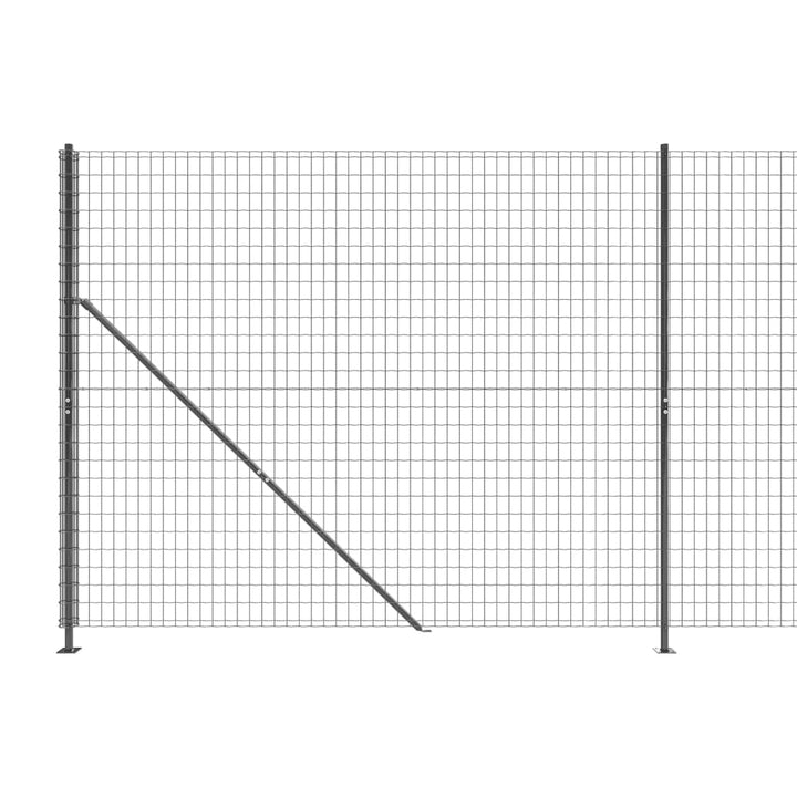 trådhegn med flange 2,2x10 m antracitgrå