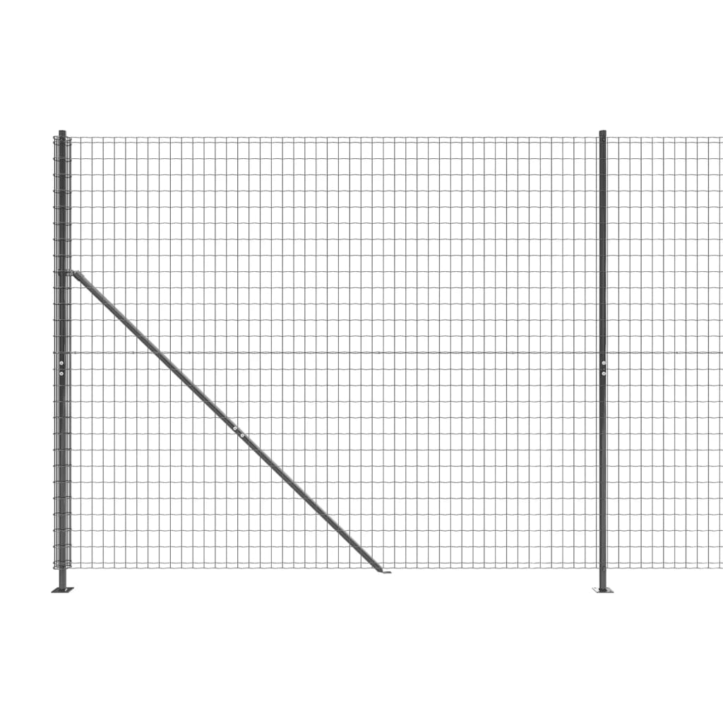 trådhegn med flange 1,4x25 m antracitgrå