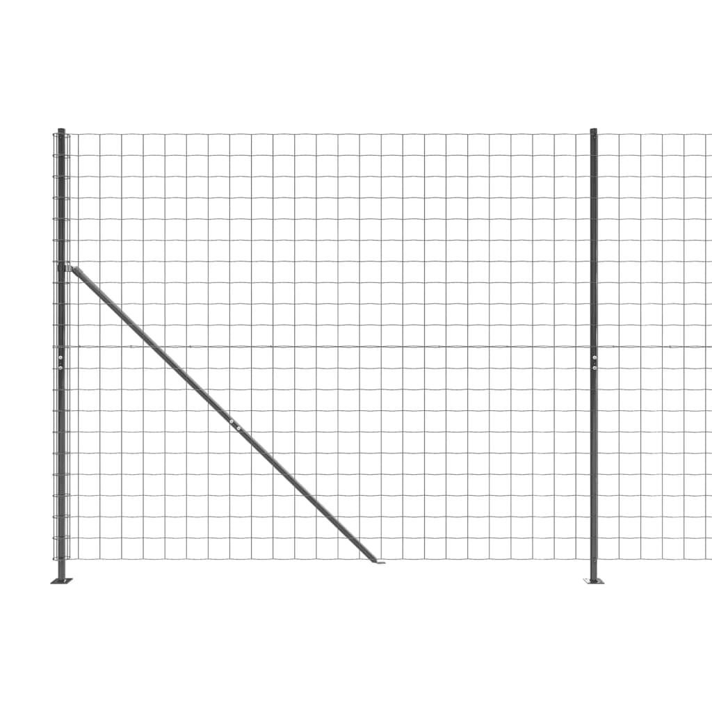 trådhegn med flange 1,4x25 m antracitgrå