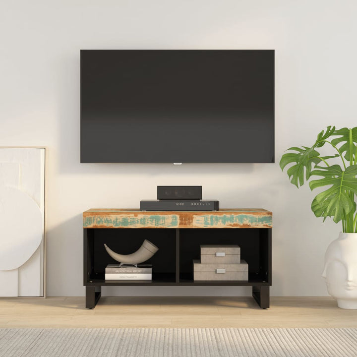 tv-bord 85x33x43,5 cm massivt genbrugstræ