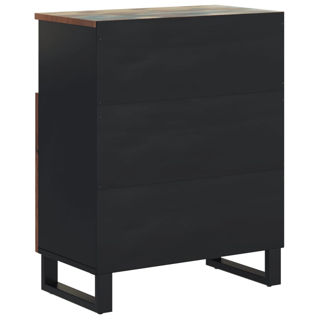 skænk med 2 låger 60x33x75 cm massivt genbrugstræ