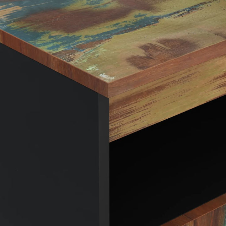 skænk med 2 låger 60x33x75 cm massivt genbrugstræ