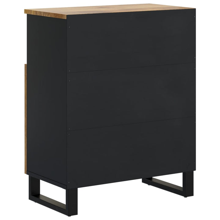 skænk med 2 låger 60x33x75 cm massivt mangotræ