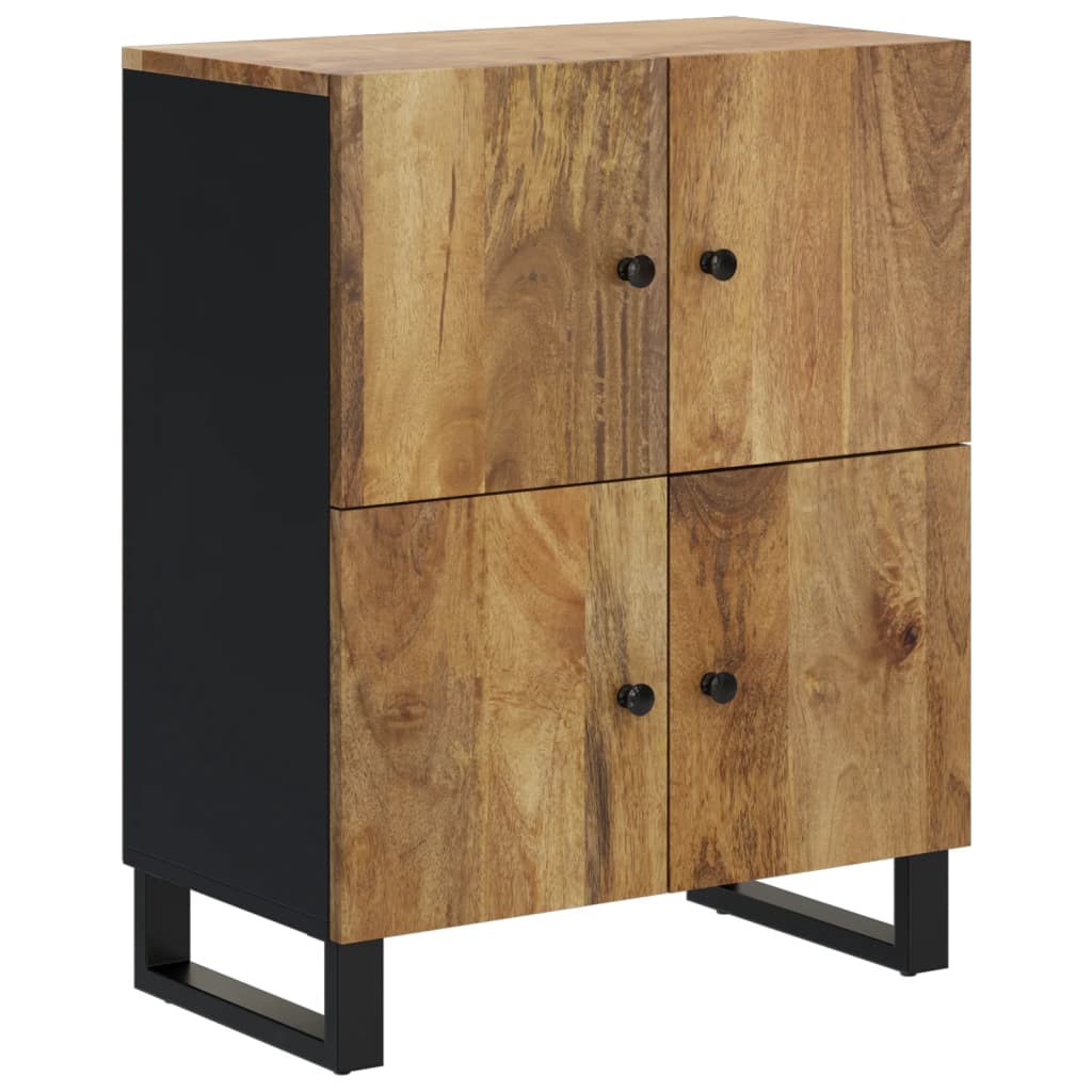 skænk med 4 låger 60x33x75 cm massivt mangotræ