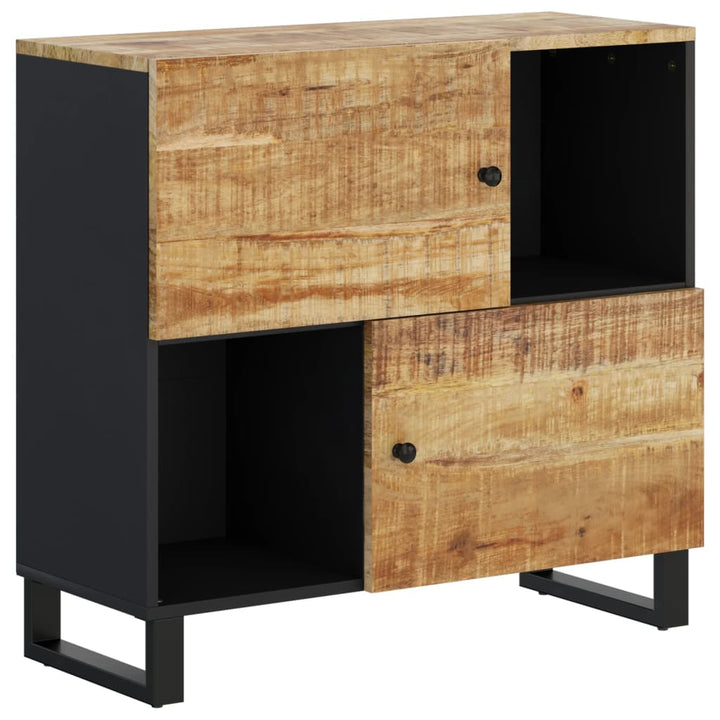 skænk med 2 låger 80x33x75 cm massivt mangotræ