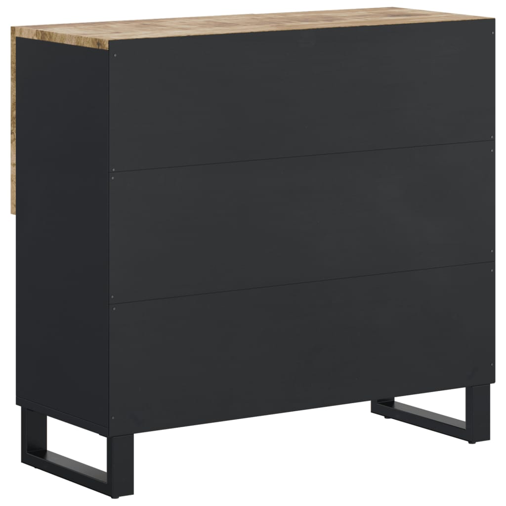 skænk med 2 låger 80x33x75 cm massivt mangotræ