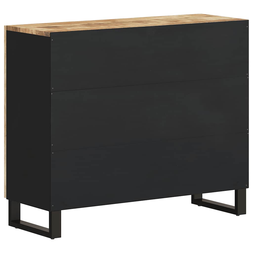 skænk med 2 låger 90x33x75 cm massivt mangotræ