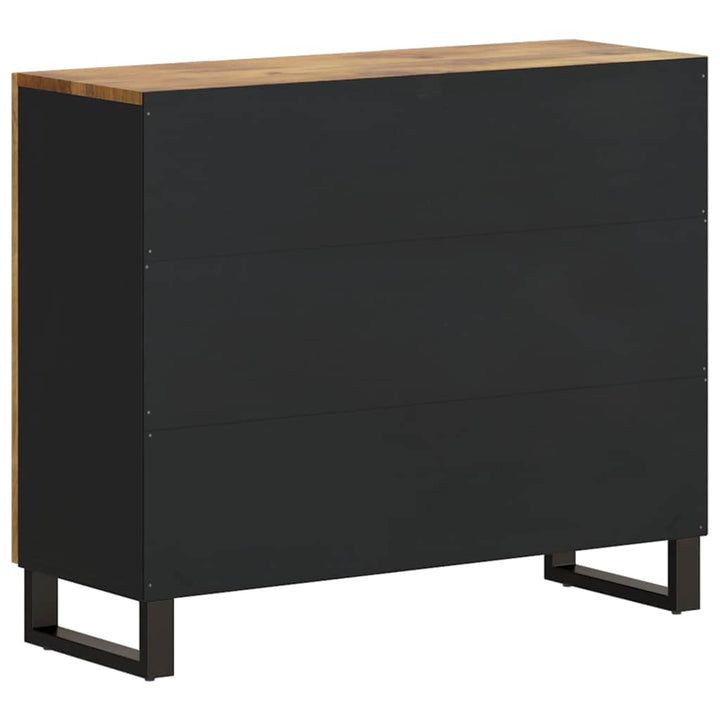 skænk med 2 låger 90x33x75 cm massivt mangotræ
