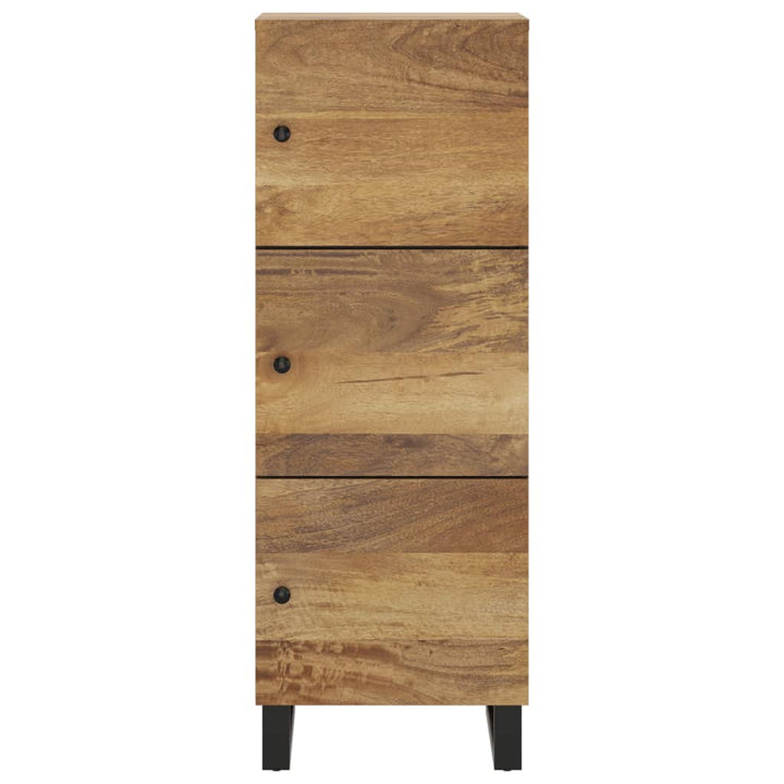 skab med 3 låger 40x33x110 cm massivt mangotræ og jern