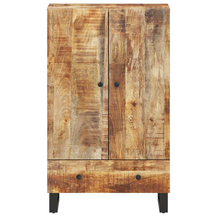 skab med skuffe 60x33x100 cm massivt mangotræ og jern