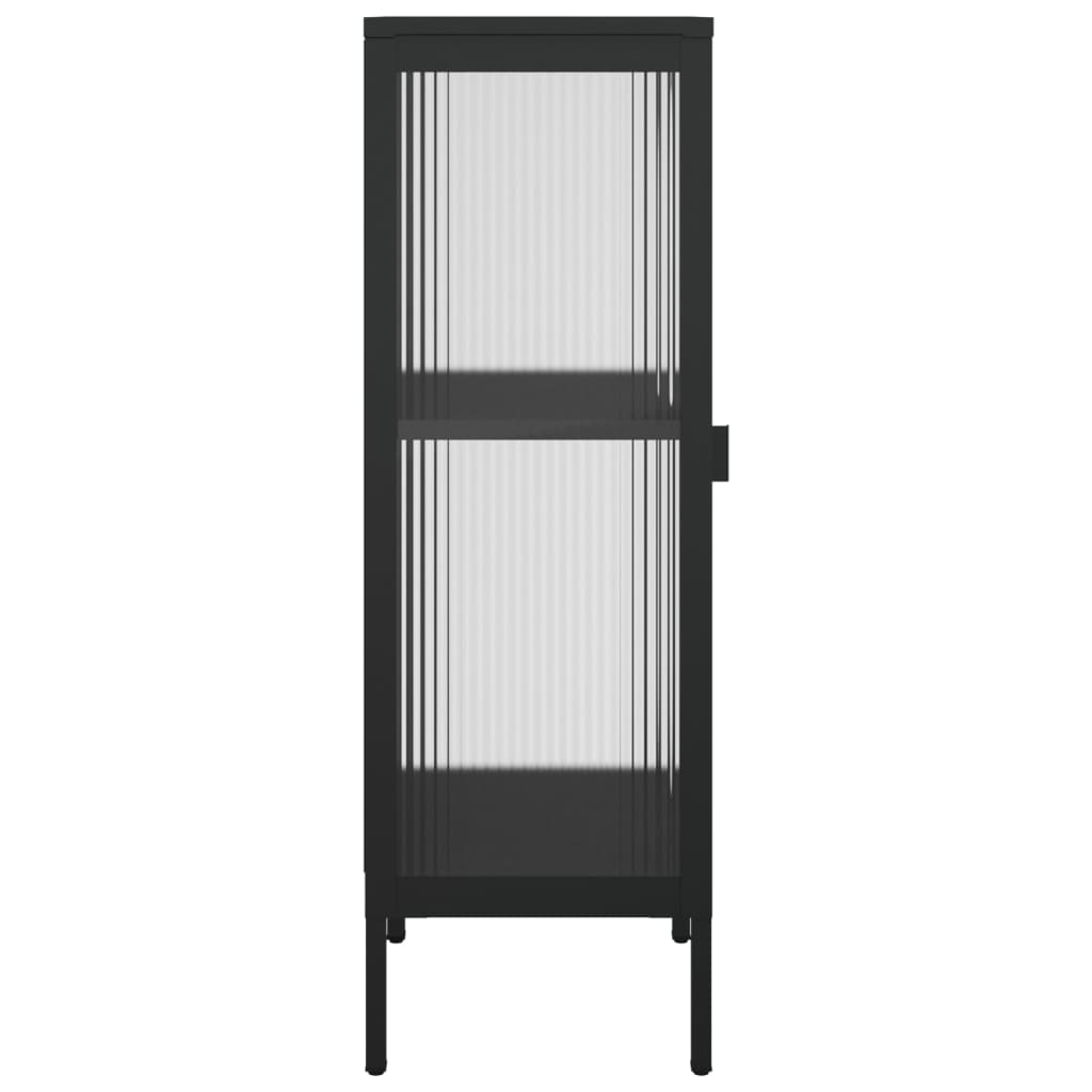 skænk 40x35x105 cm glas og stål sort