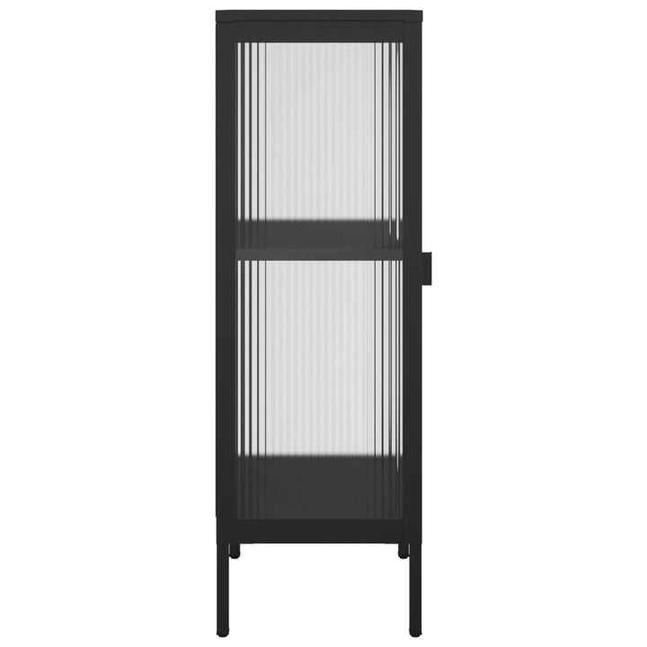 skænk 40x35x105 cm glas og stål sort